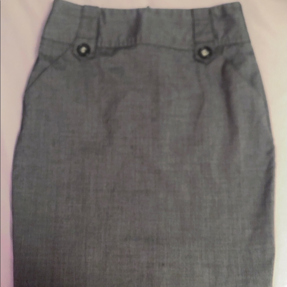 Grey Pencil Skirt
